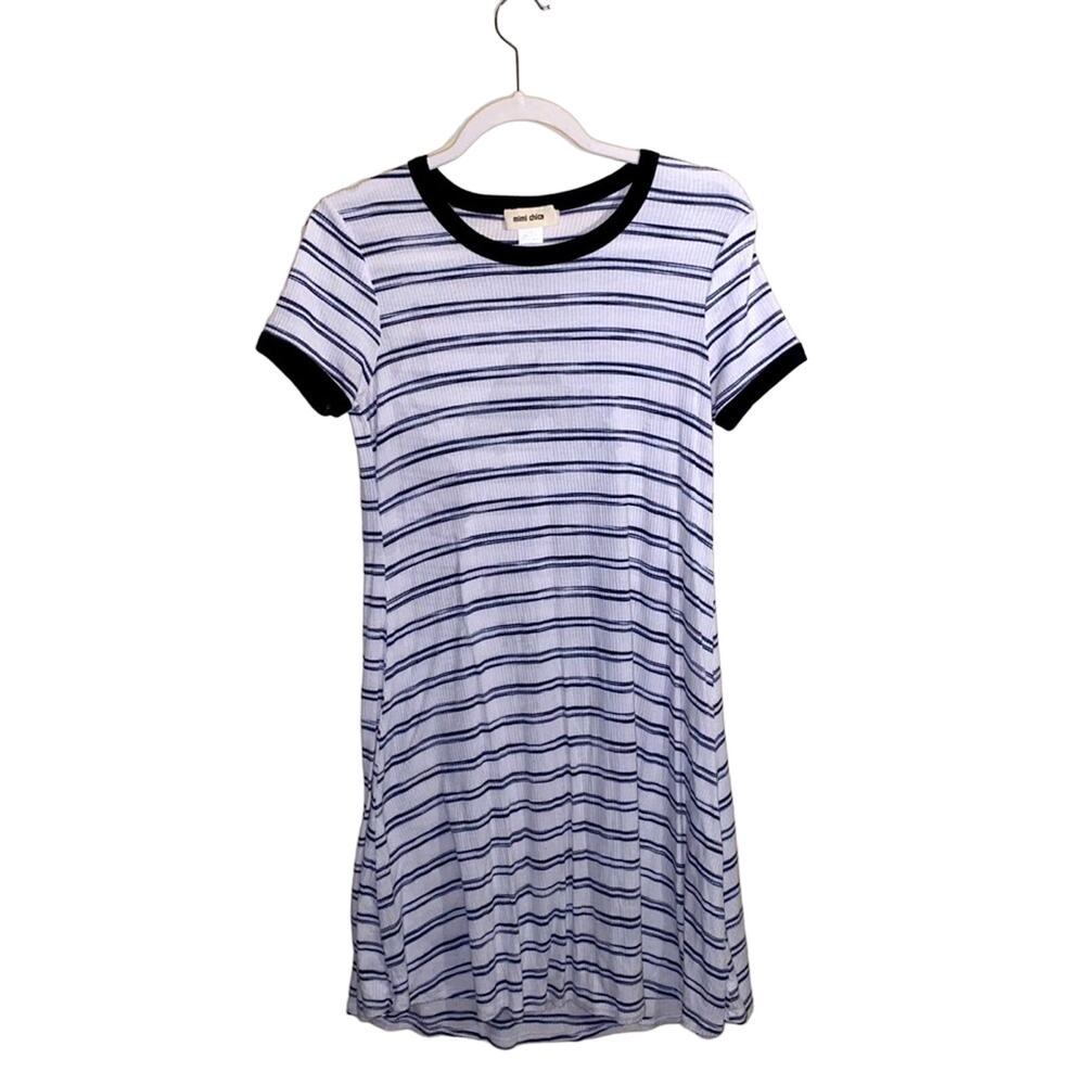 MIMI CHICA 90s Style Cher Clueless textured cotton ribbed T-shirt dress M